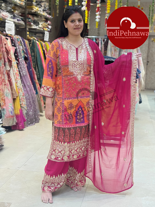 "Sparkle & Stitch: Partywear Suit for Glam Nights"
