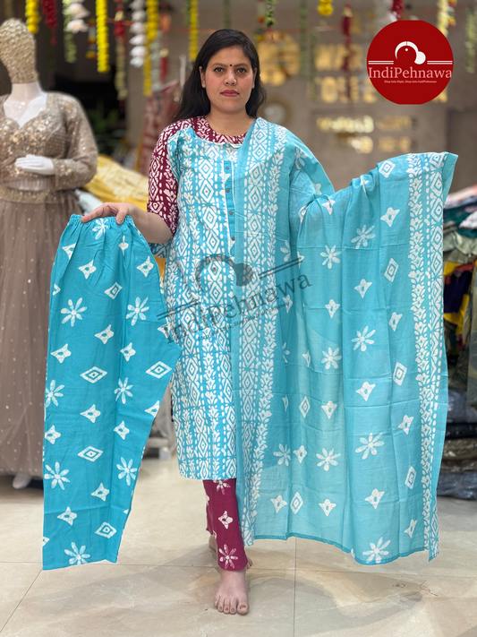 Plus Size Batik Print Suits