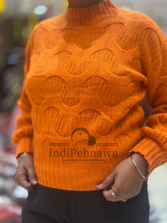 Elegant Woolen Knit Top for Women – Stay Warm in Style