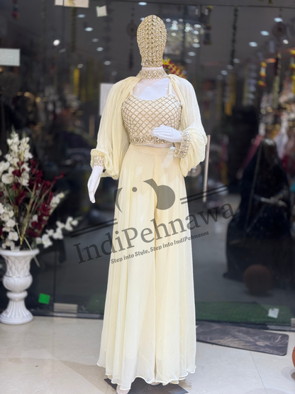 Alif Laila Sleeves Dress – Ethereal Elegance for Every Occasion