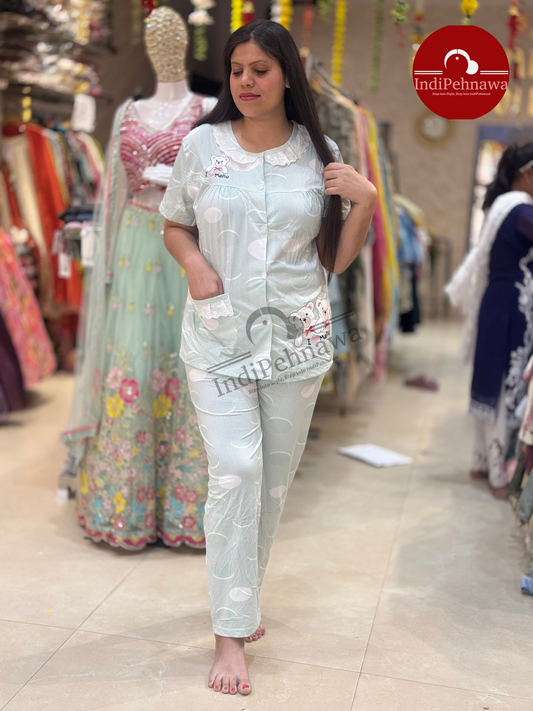Indipehnawa Night Suit Cord Set – Ethnic Elegance Meets Comfort