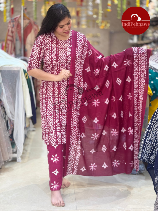 Batik Print Suit