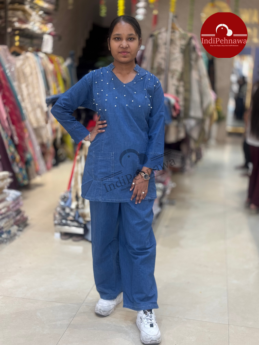 Denim Diva Co-ord Set – Chic & Casual Style