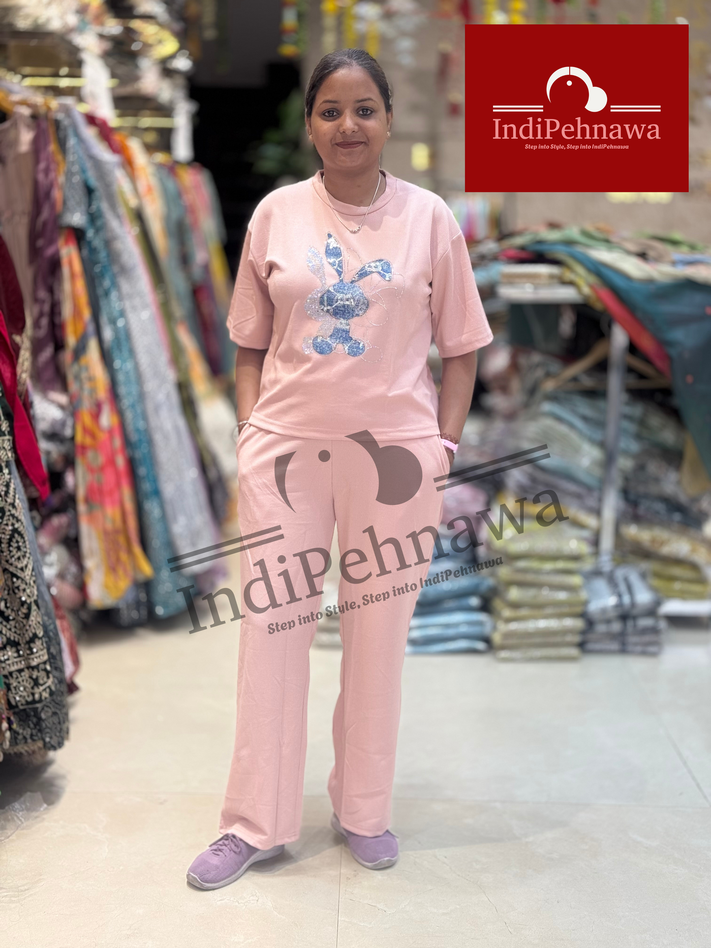 Cotrize Cotton Co-ord Set | Playful Rabbit Print | Trendy & Comfy