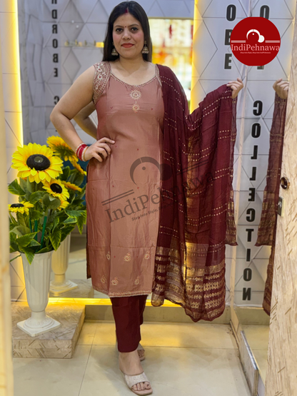 ELEGANT SUIT WITH COTTON DUPATTA FOR KERWA