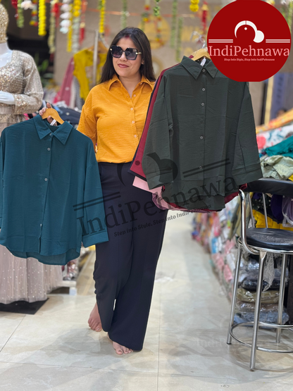 Crushed Cotton Comfort Shirt – Breezy & Stylish