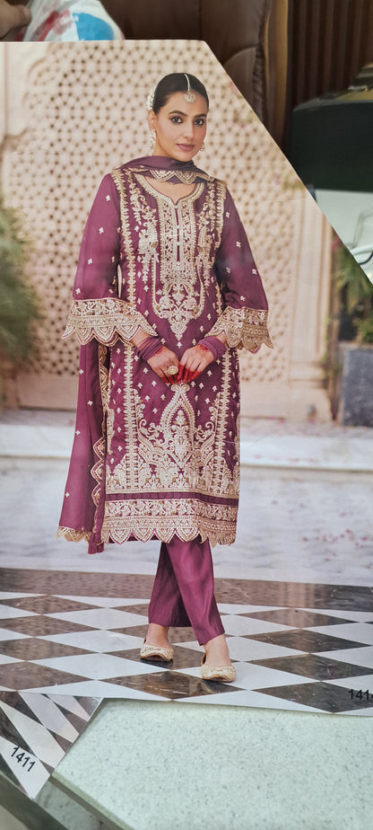 Glamour Glow Party Wear Suit – Indipehnawa Exclusive