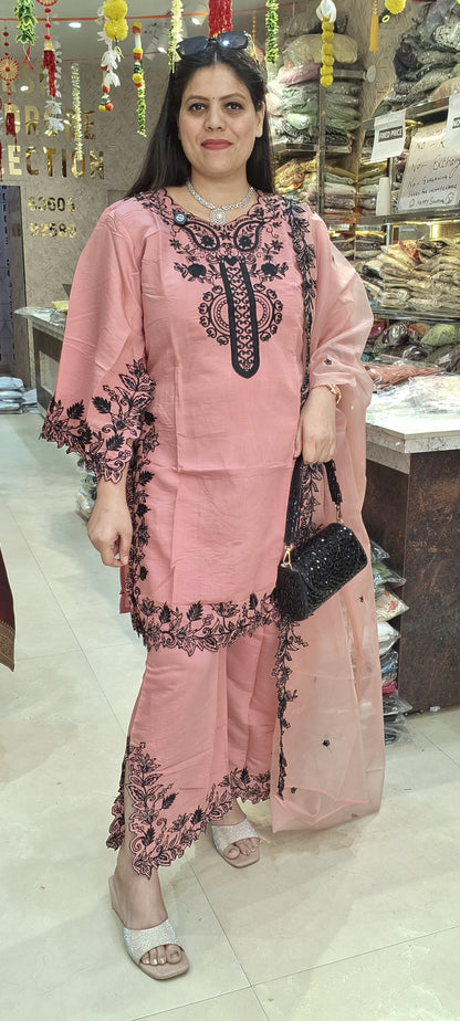 Katrina Cut Trending Thread Work Premium Cotton Designer Suit