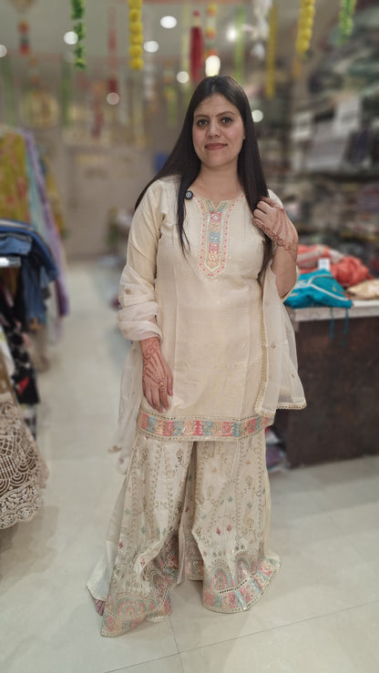 PREMIUM SILK COTTON WITH THREAD WORK AND JARI WORK