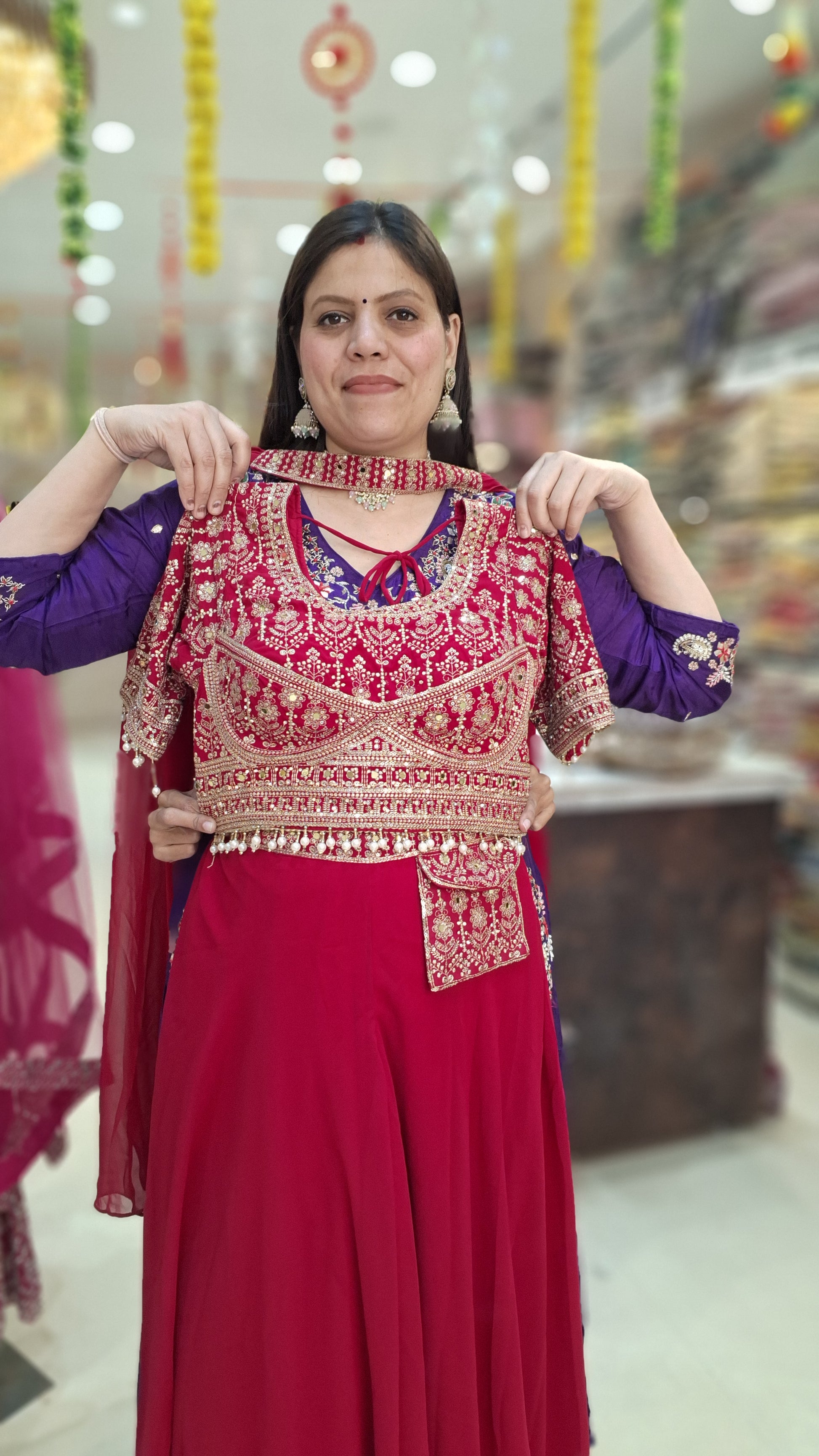 Georget GEORGET SHORT TOP WITH JAFFA PARTY WEAR DRESS – Arsh Wardrobe Collection