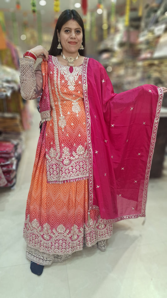 PARTY WEAR BANJEJ JAFFA 3 PC SUIT