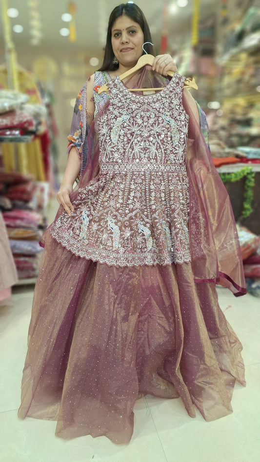 PREMIUM SILK PAMPLUM GOWN