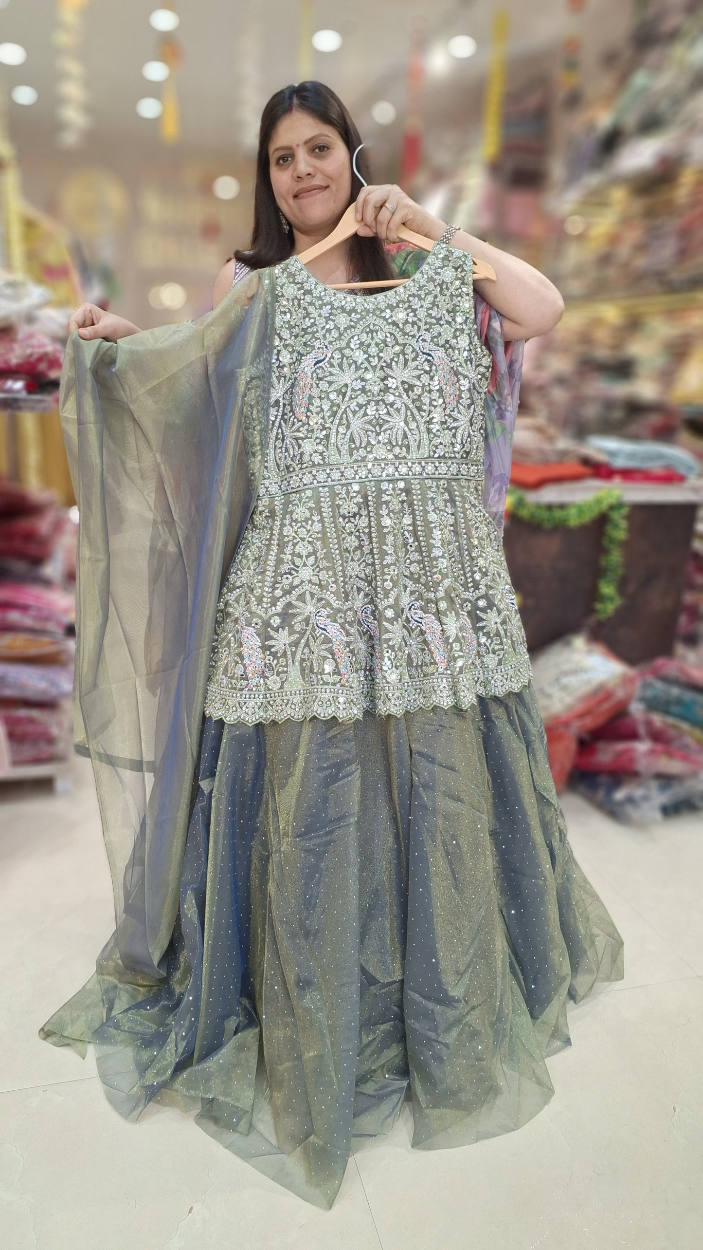 PREMIUM SILK PAMPLUM GOWN