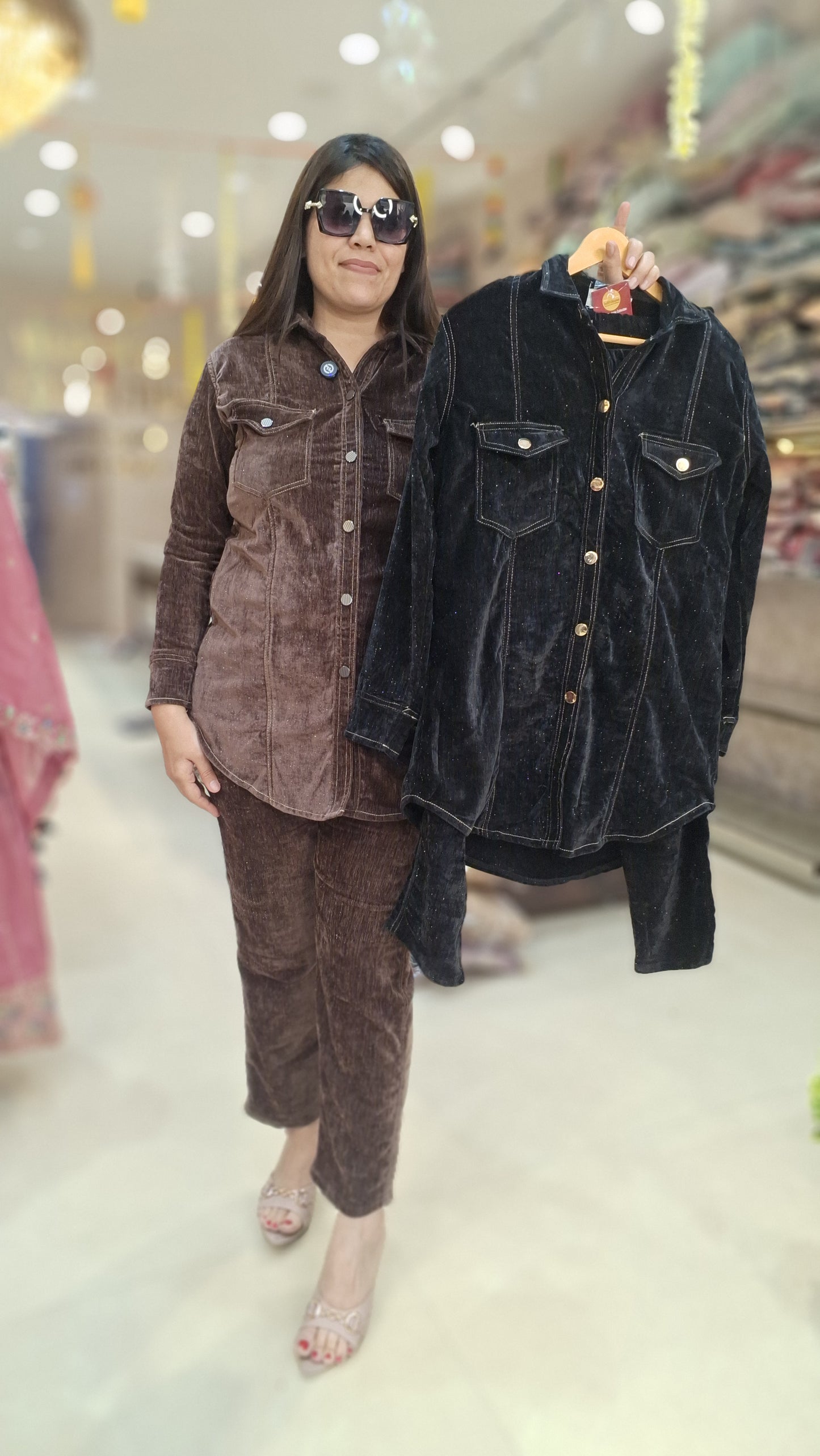 DENIM VELVET COTRIZ CORDSET