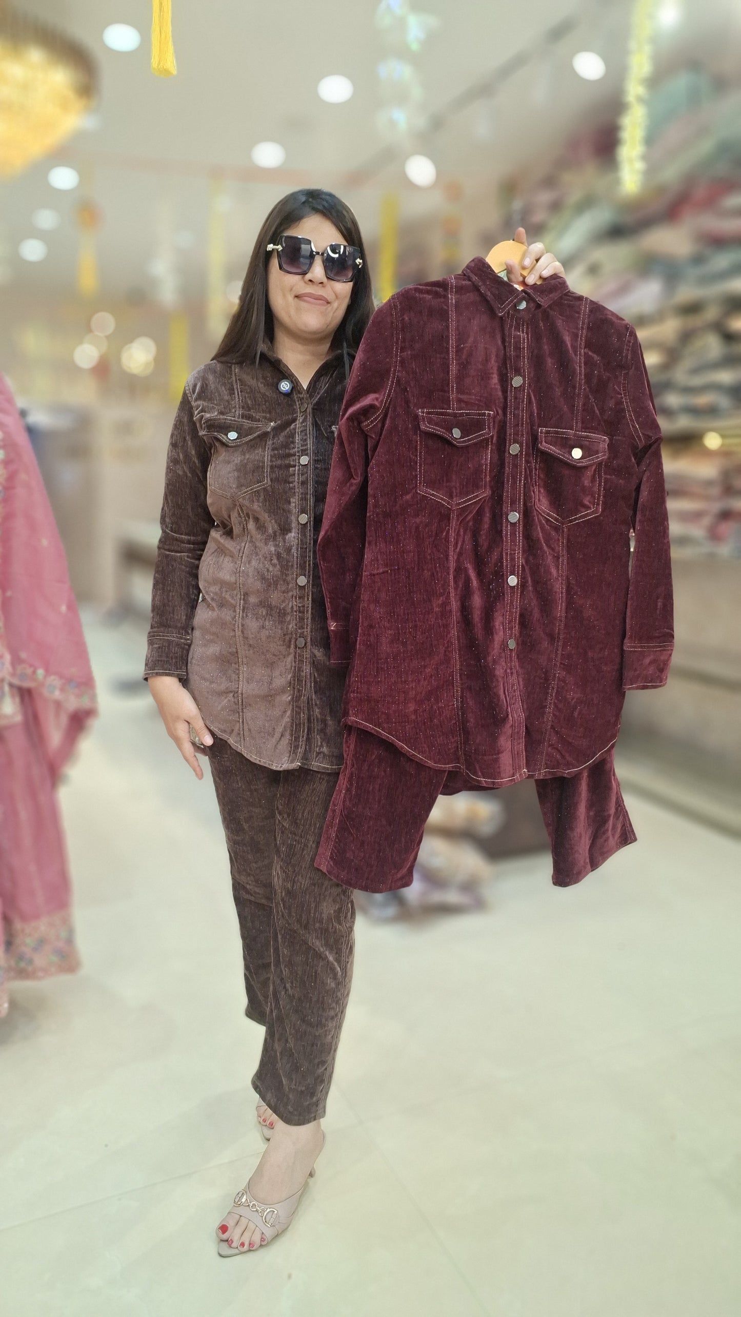 DENIM VELVET COTRIZ CORDSET