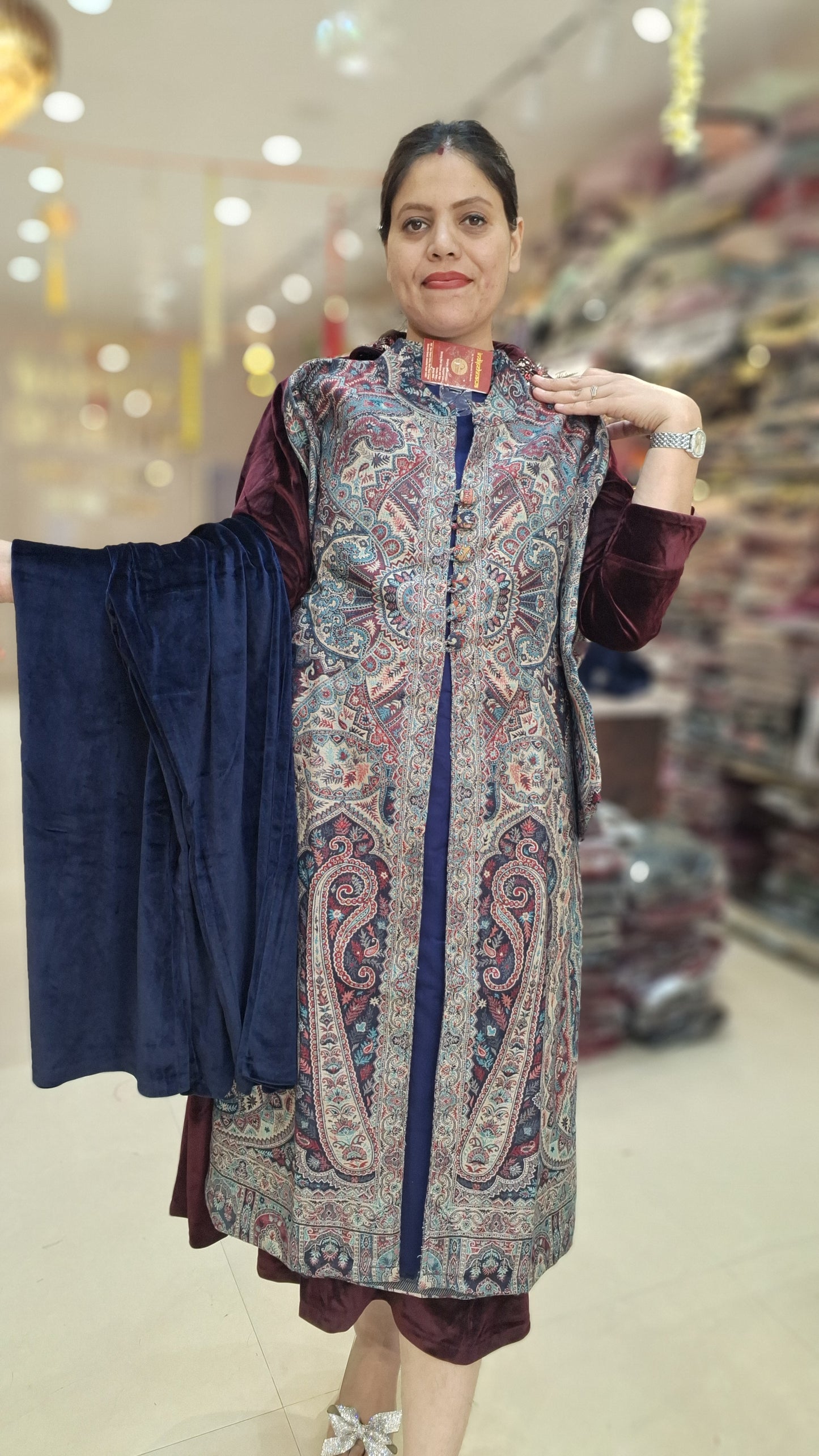 PASHMINA VELVET MULTI DESIGN 3PC CORDSET