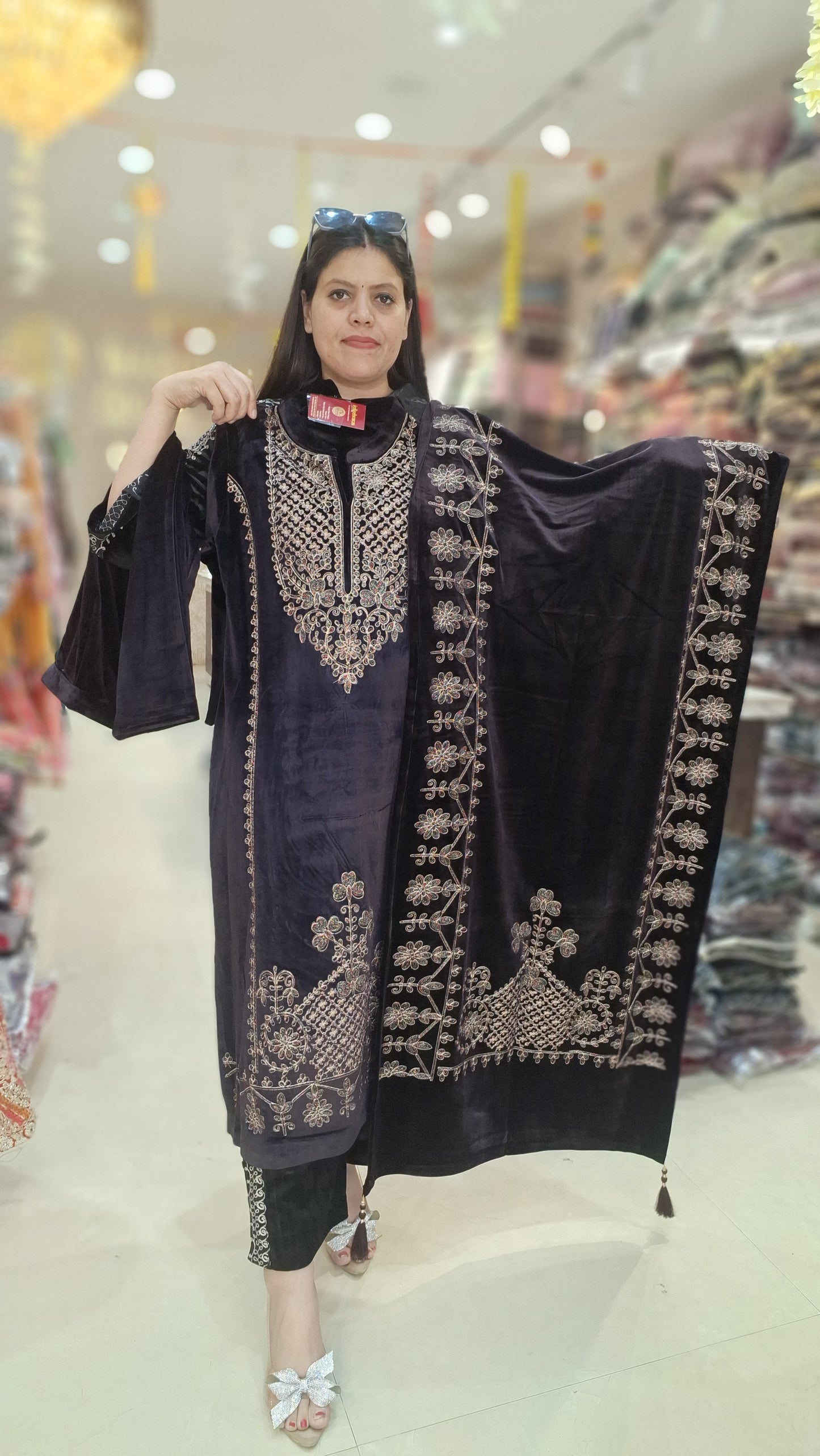 PARTY WEAR DESIGNER PREMIUM VELVET 3PC SUIT