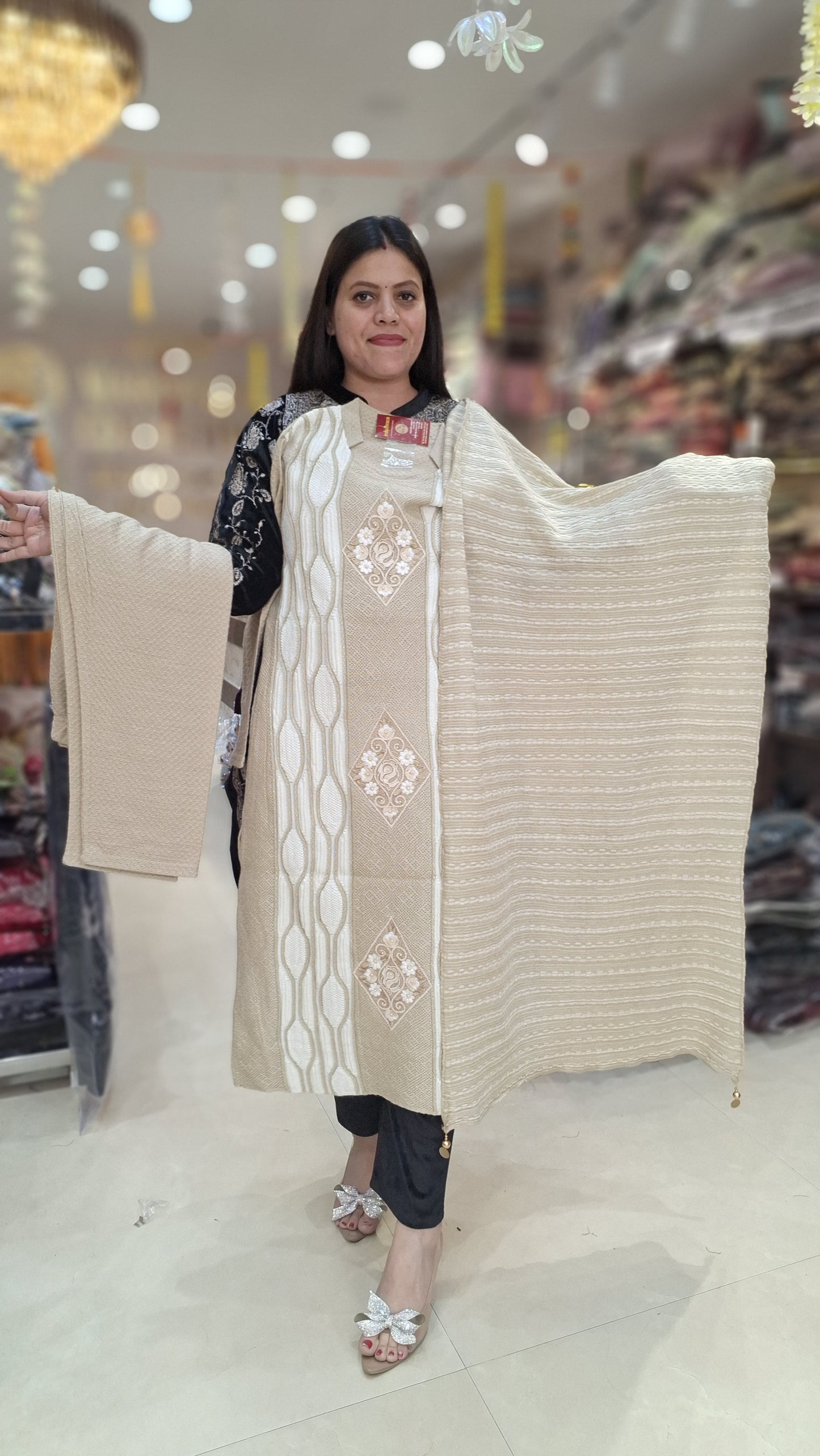 PREMIUM WOOL WAVING 3 PC SUIT WITH DUPPTA