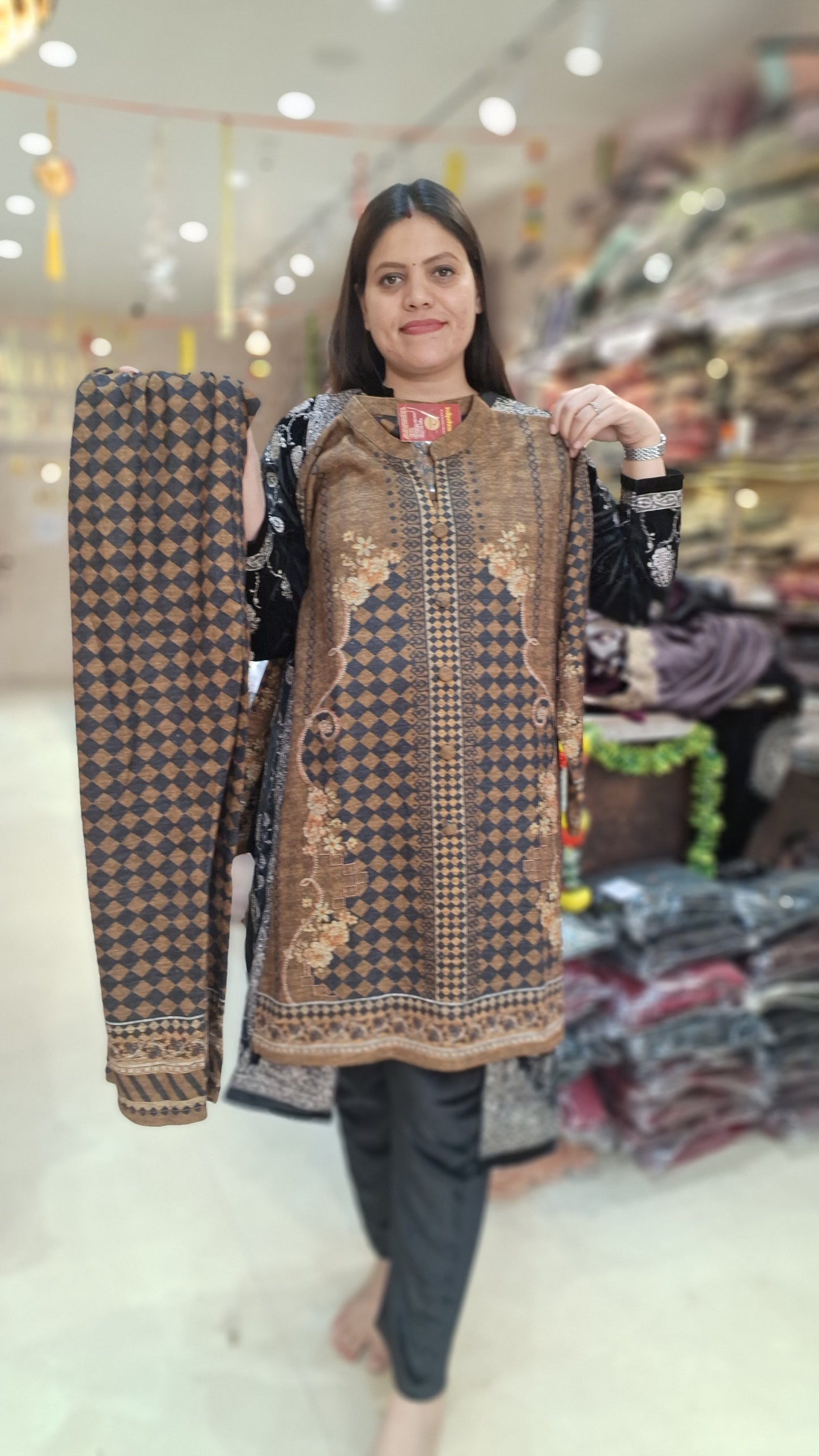 BEAUTIFUL BUTTON DESIGN KULLU CORDSET (ARTICAL NO-06)