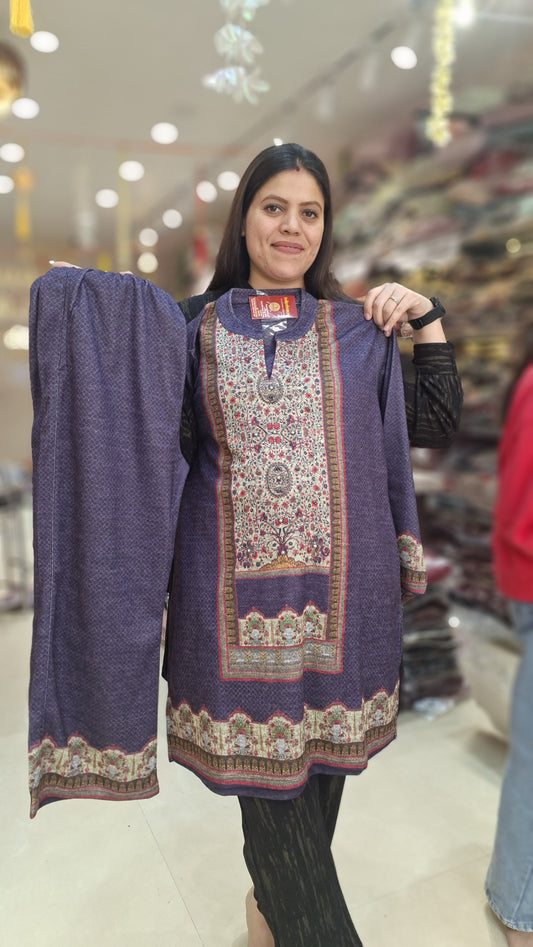 NECK DESIGN WOOL KULLU DESIGN CORDSET(ARTICAL NO-08)