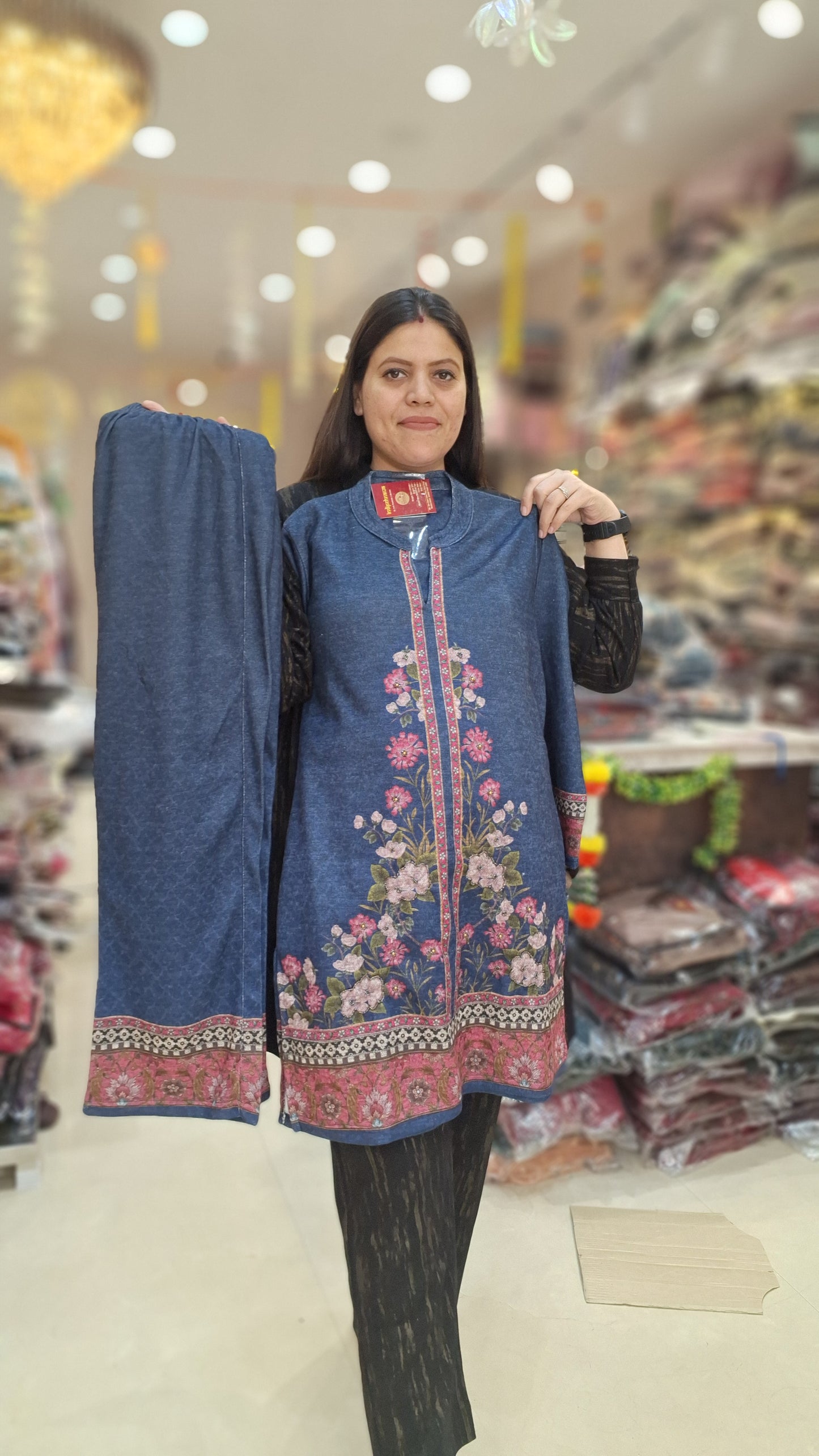 PREMIUM WOOL FLOWER DESIGN KULLU CORDSET(ARTICAL NO-09)