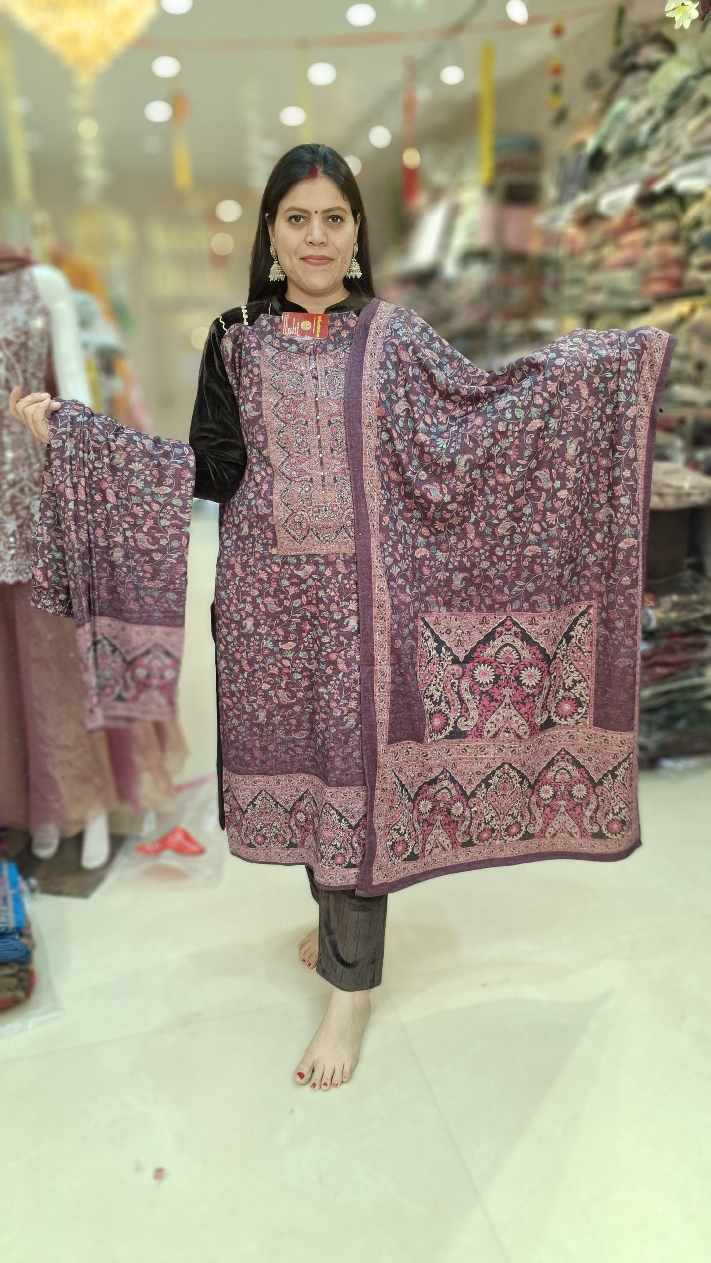 PLUS SIZE WOOL KULLU DESIGN 3PC SUIT (ARTICAL NO-03)