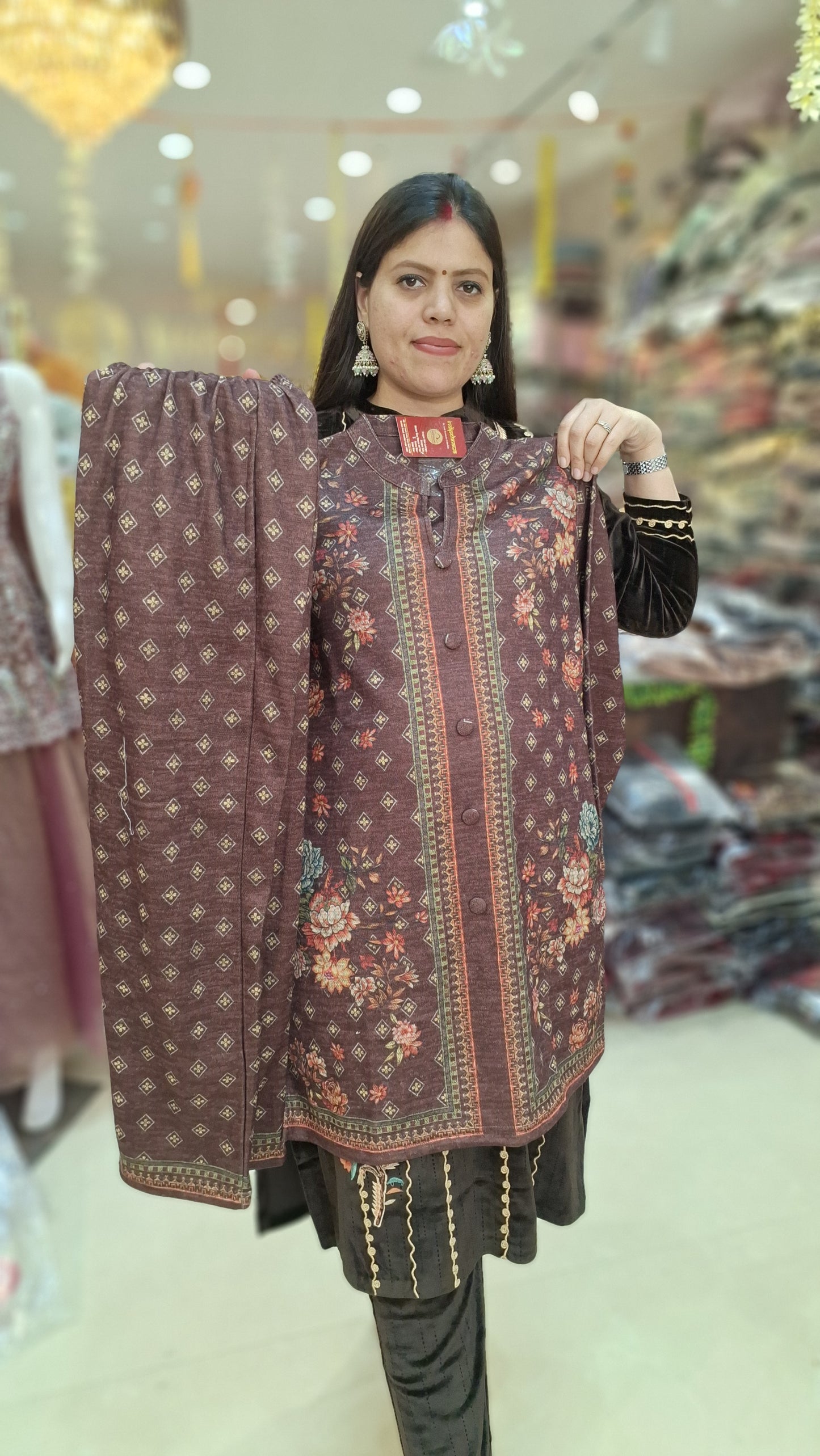 BEAUTIFUL BUTTON DESIGN KULLU CORDSET(ARTICAL NO-10)