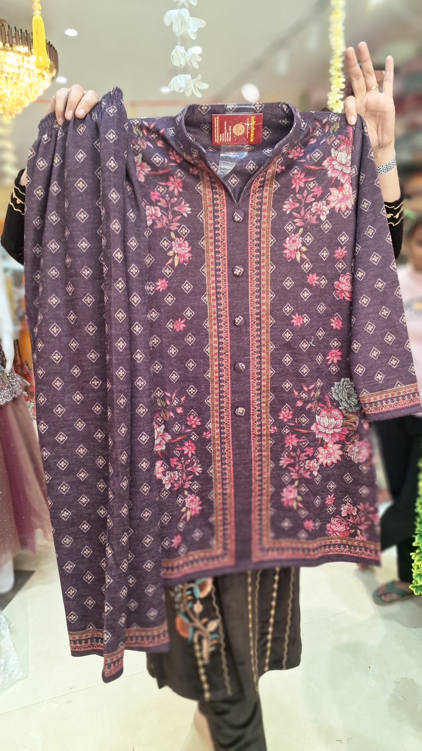 BEAUTIFUL BUTTON DESIGN KULLU CORDSET(ARTICAL NO-10)