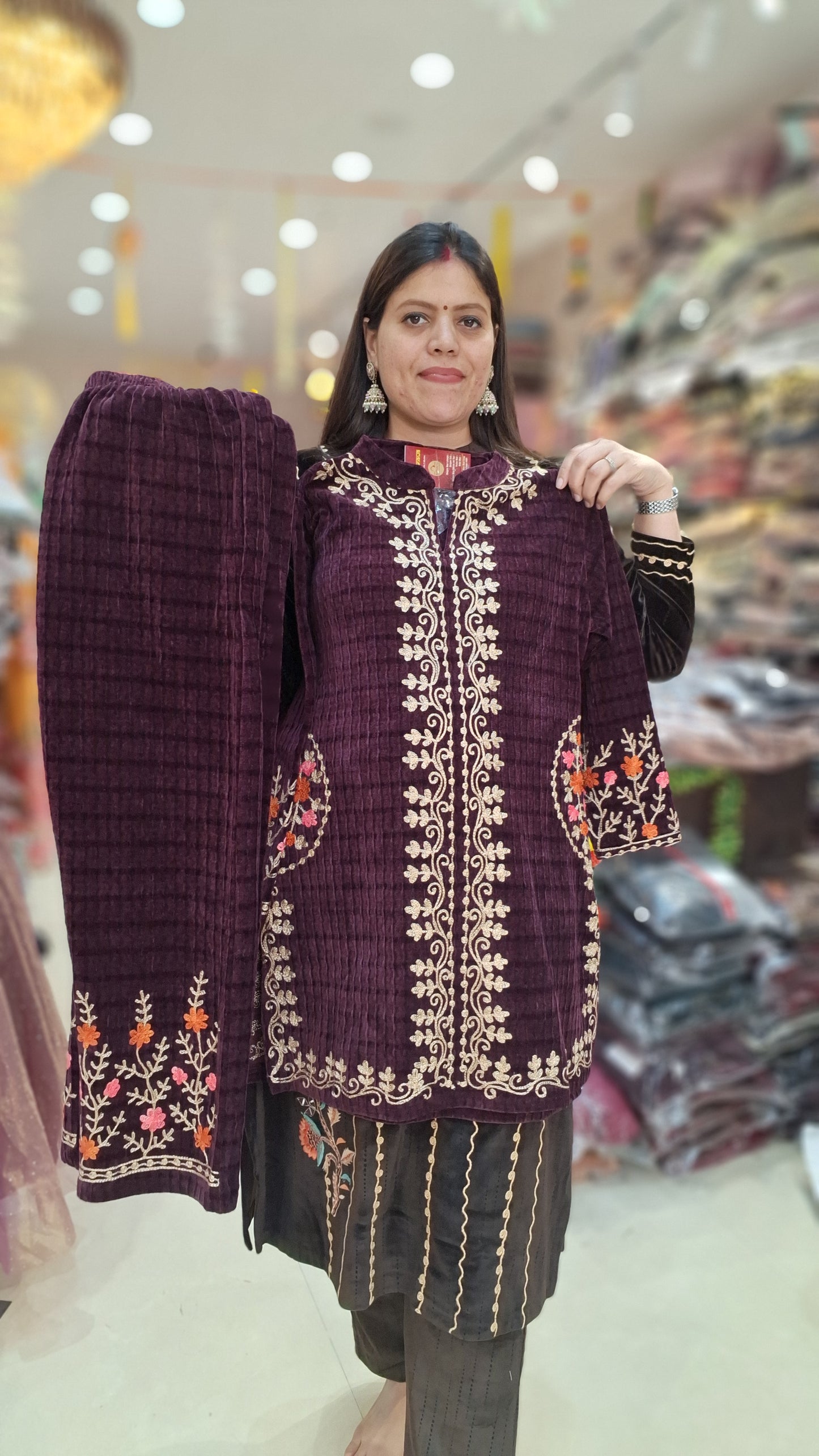 PREMIUM CRUSH VELVET MULTI THREAD WORK CORDEST