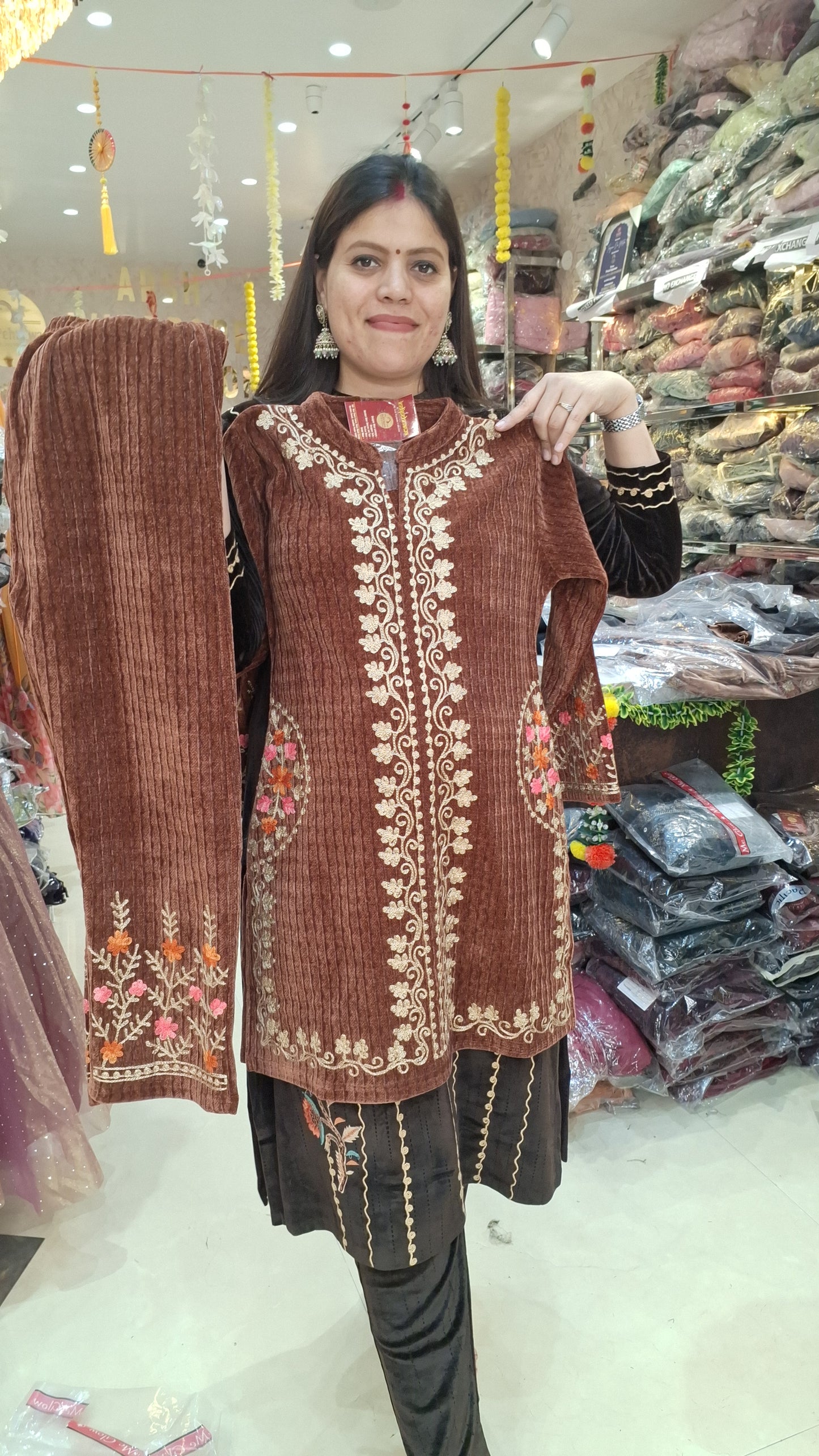 PREMIUM CRUSH VELVET MULTI THREAD WORK CORDEST