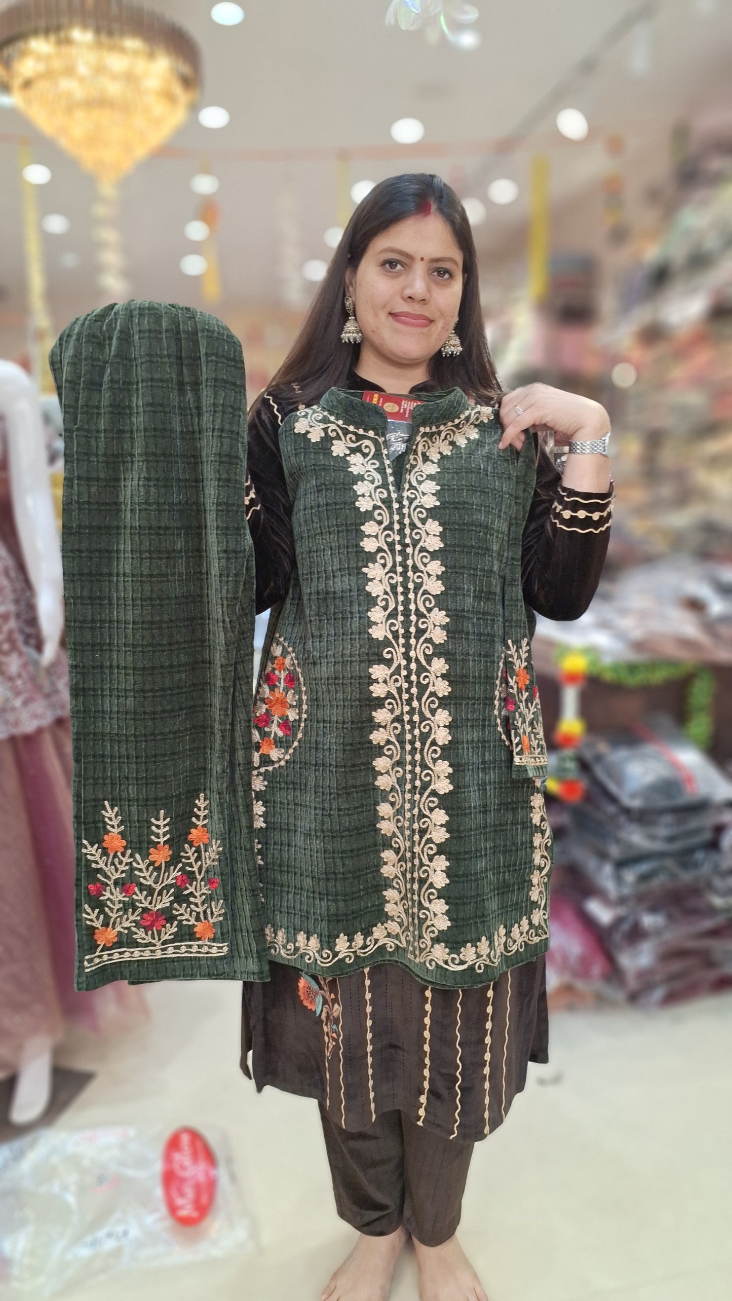 PREMIUM CRUSH VELVET MULTI THREAD WORK CORDEST