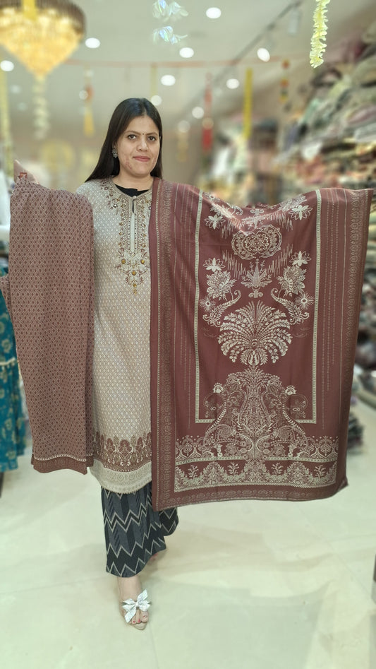 PREMIUM WOOL NECK DESIGN WITH DUPPTA SUIT