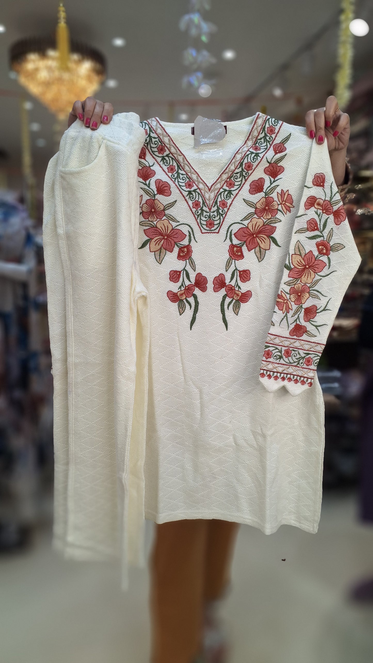 KAROSHIA EMBRPIDED PREMIUM WOOL CORDSET