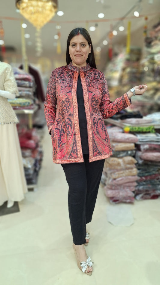 DAFFODIL WOOL THREE PIECE SHORT TOP WITH COAT CORDSET