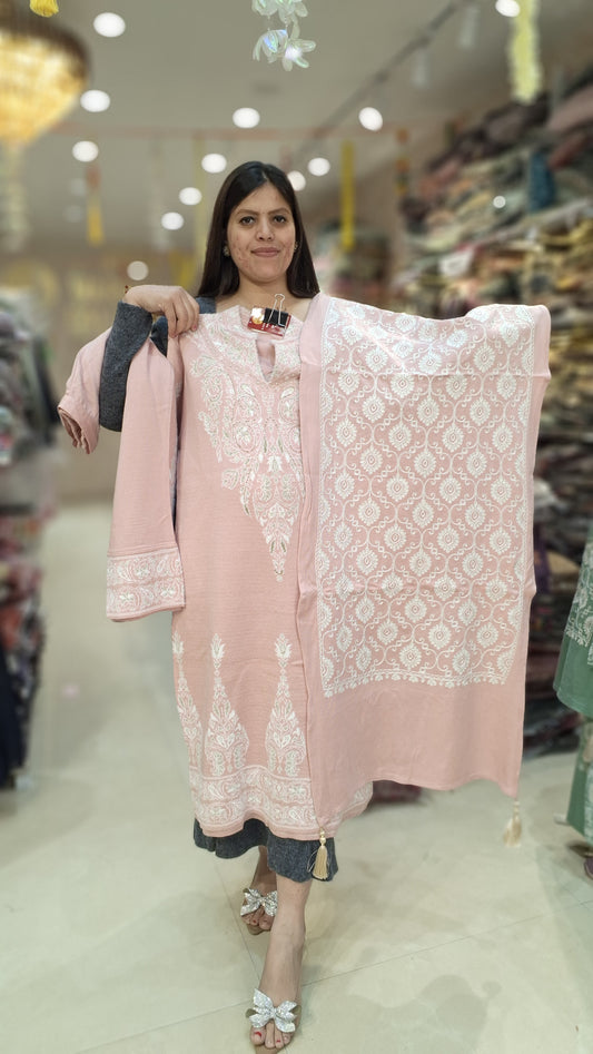 PREMIUM WOOL FULL EMBROIDED WITH KASHMIRI DUPPTA SUIT