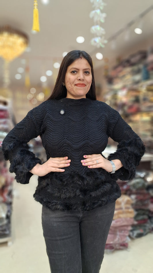 PREMIUM WOOL NEETED KOREAN TOP