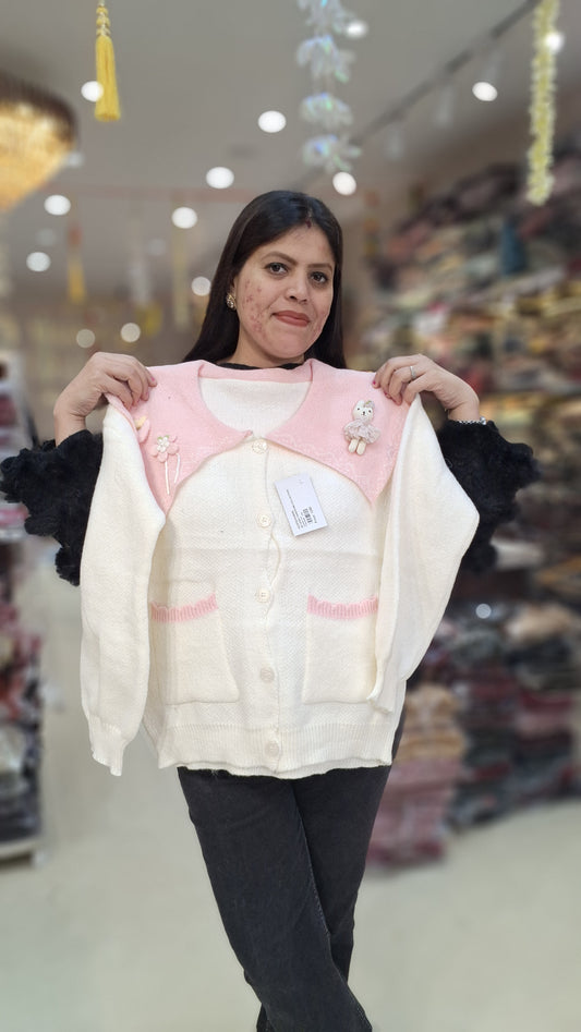 BEAUTIFUL DESIGNER WOOL KOREAN TOP