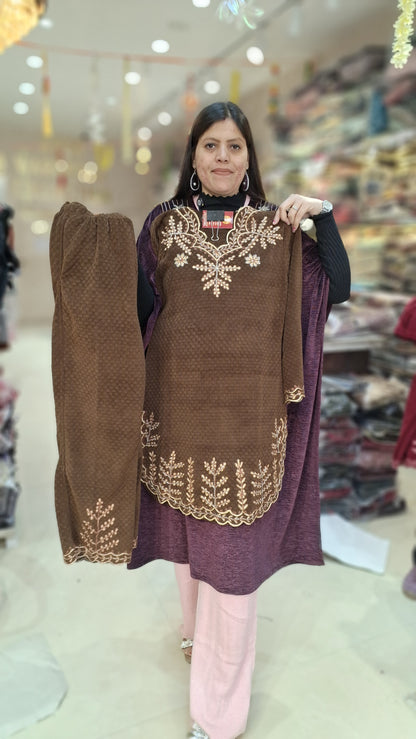 PREMIUM WOOL DESIGN WITH SIPI AND PEARL WORK CORDSET