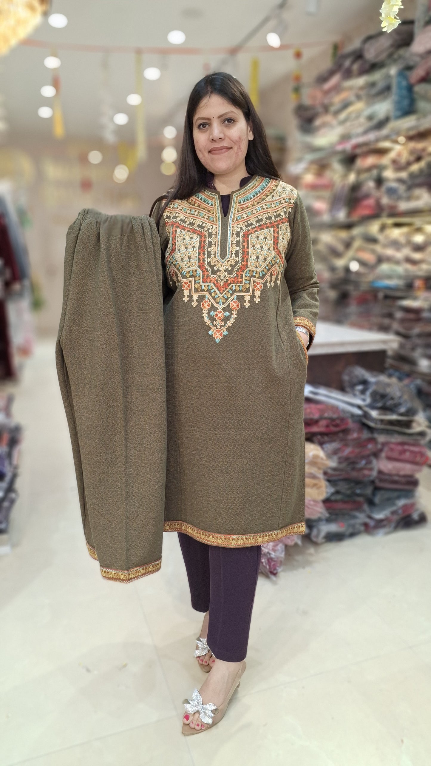 PREMIUM WOOL CHOGA PHERAN CORDSET