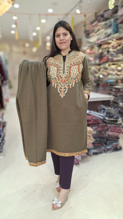 PREMIUM WOOL CHOGA PHERAN CORDSET