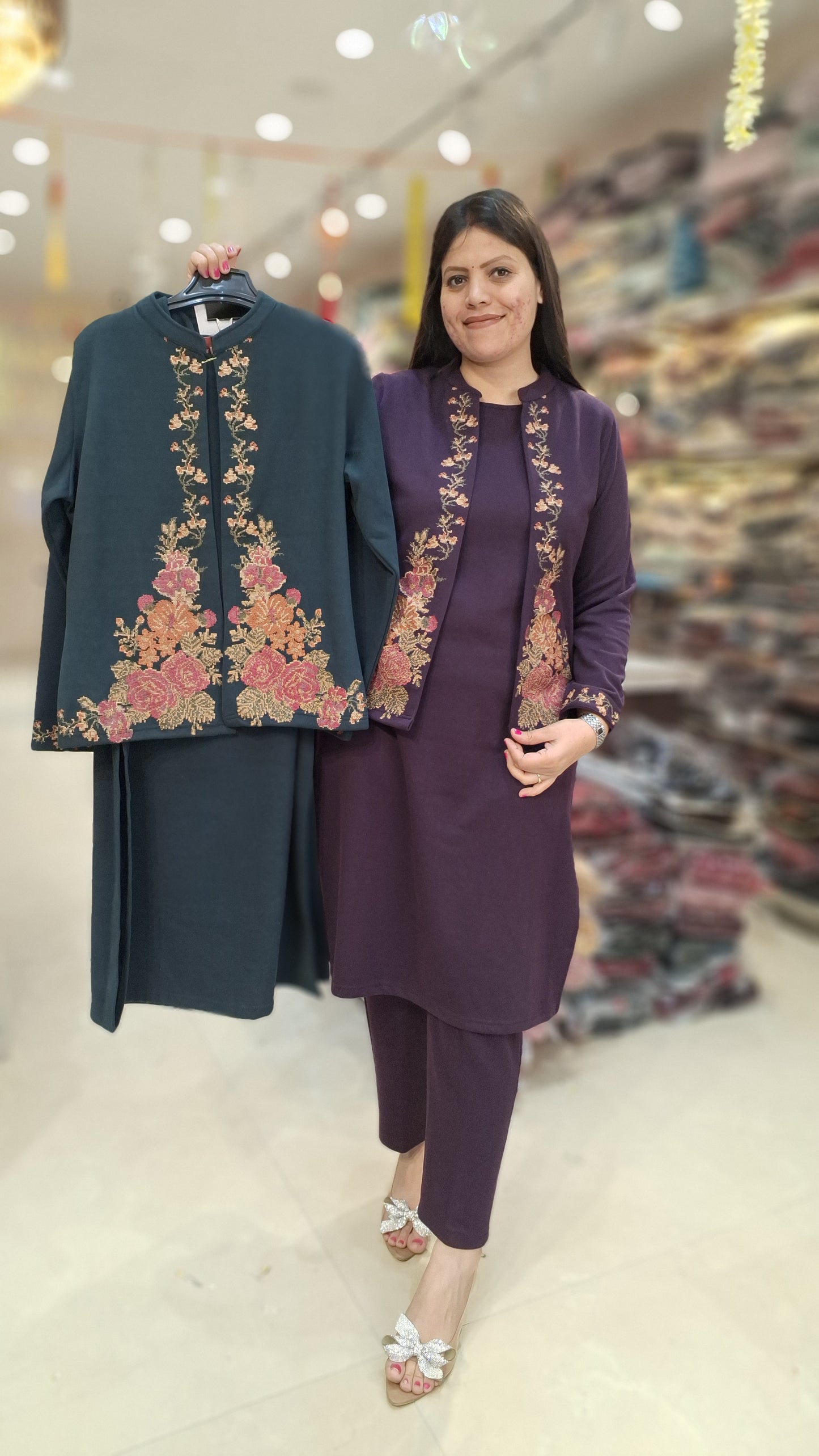 PREMIUM FLEECE PARTY WEAR JACKET CORDSET