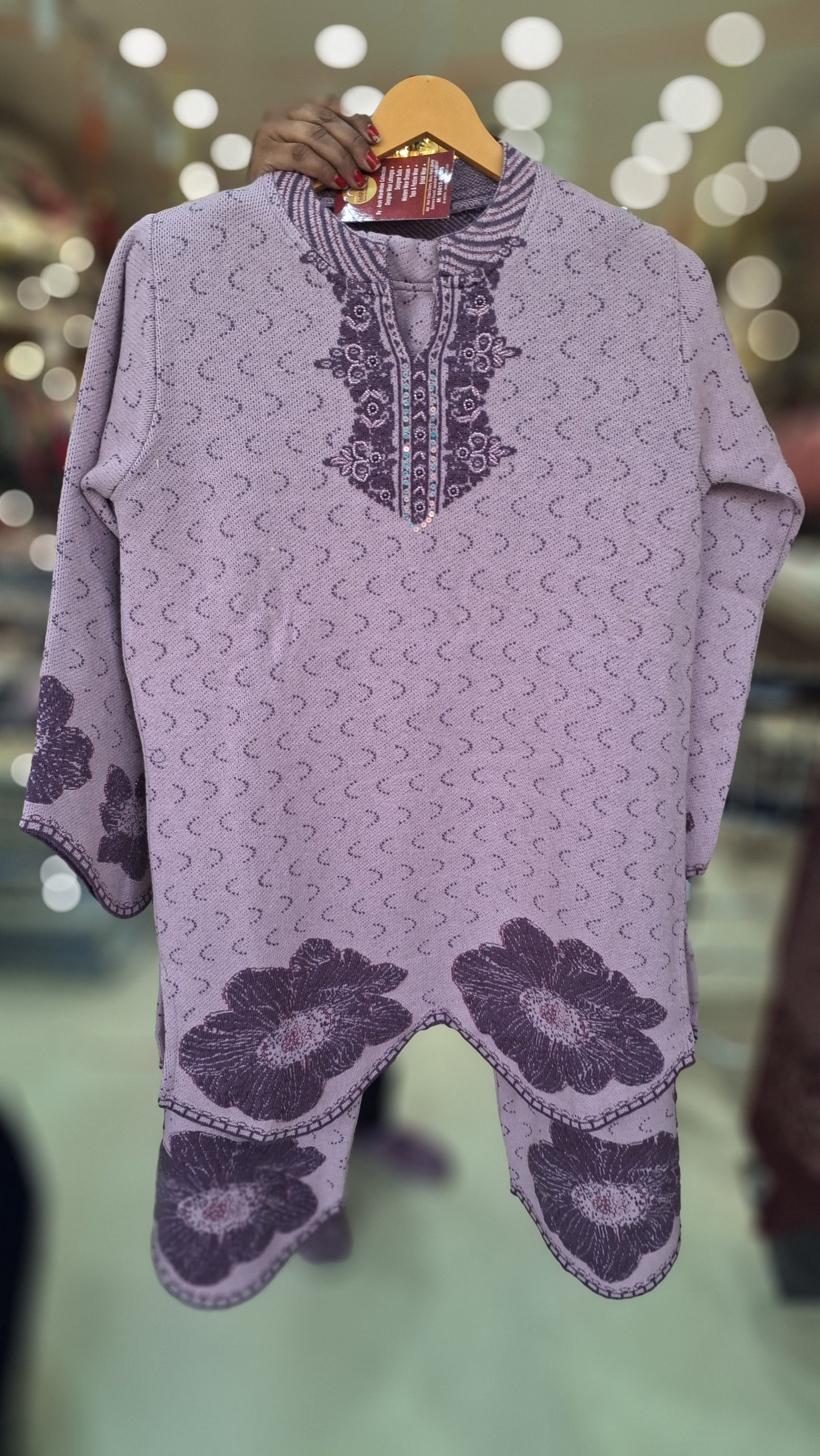 PREMIUM WOOL NECK DESIGN WOOL CORDSET(ARTICAL-1)