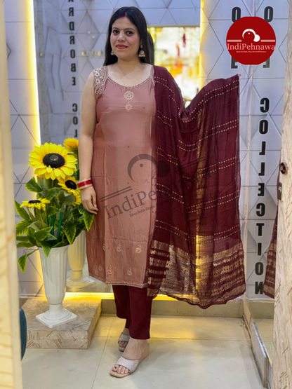 ELEGANT SUIT WITH COTTON DUPATTA FOR KERWA