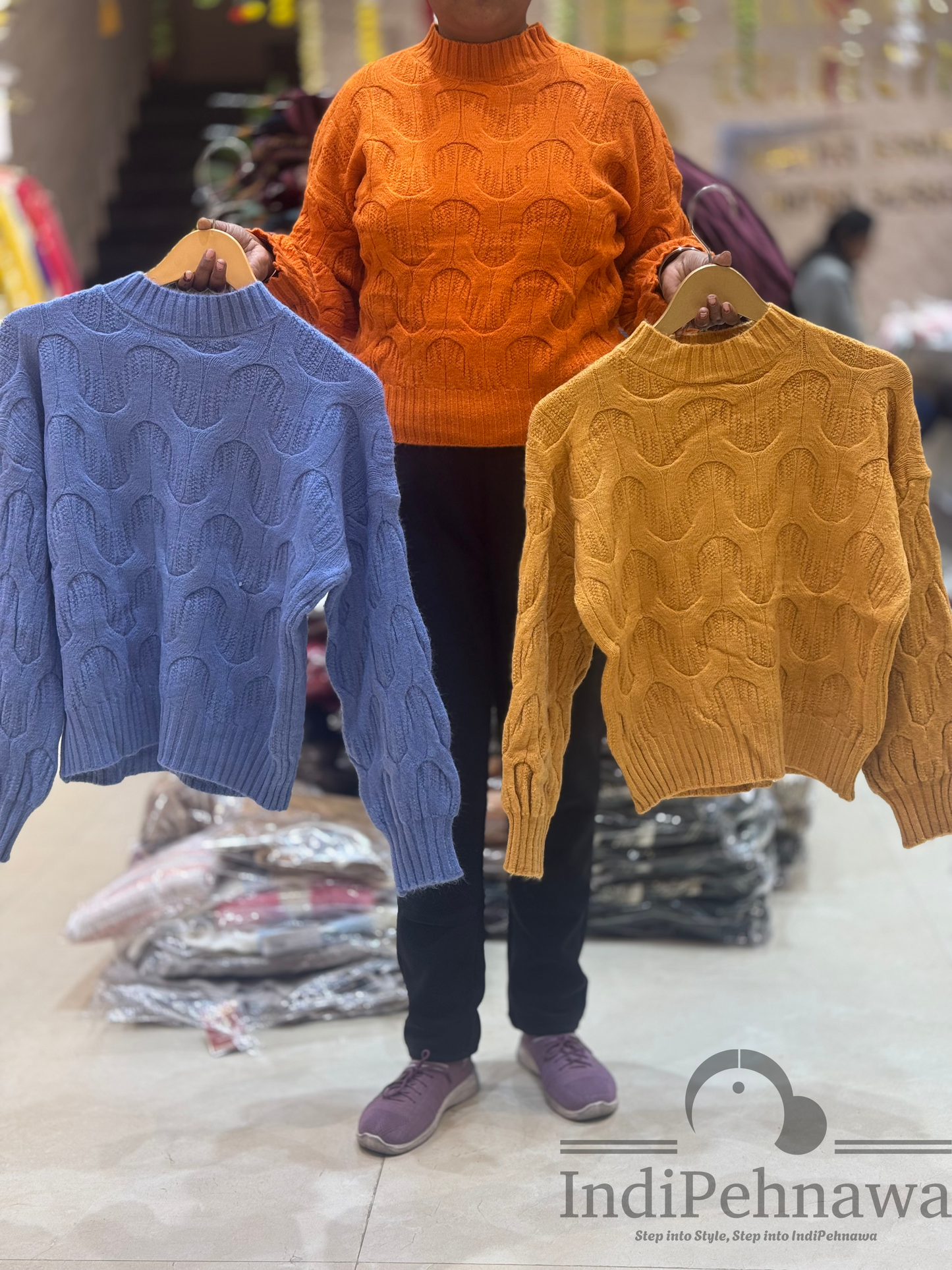 Elegant Woolen Knit Top for Women – Stay Warm in Style