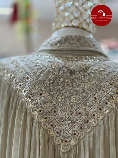 Golden Glow Embroidered Party Co-ord Set