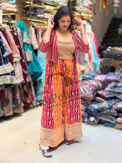 Dual-Tone Delight: Stylish 3-Piece Shrug Ensembles