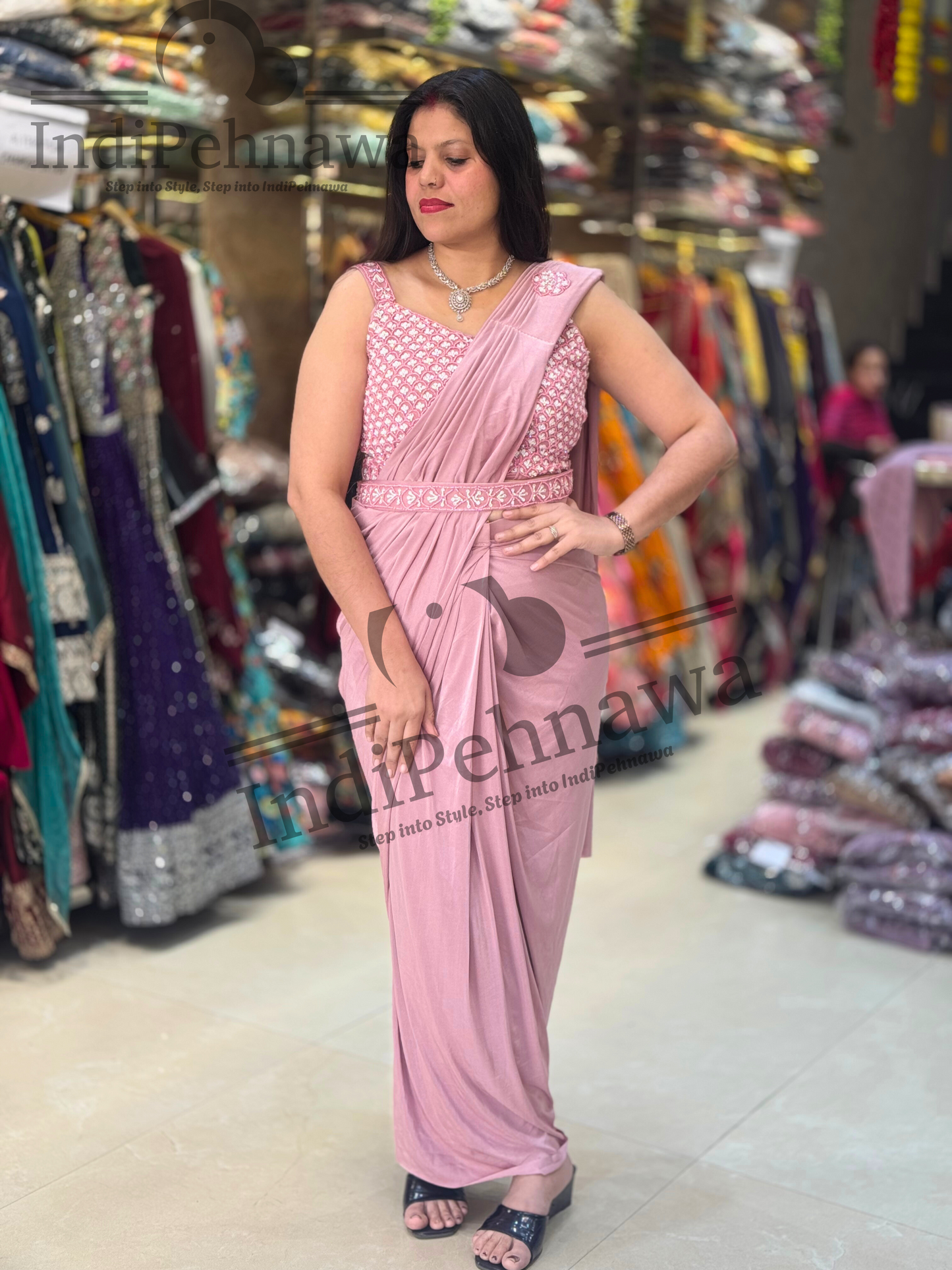Opulent Elegance: Cutdana Embellished Saree