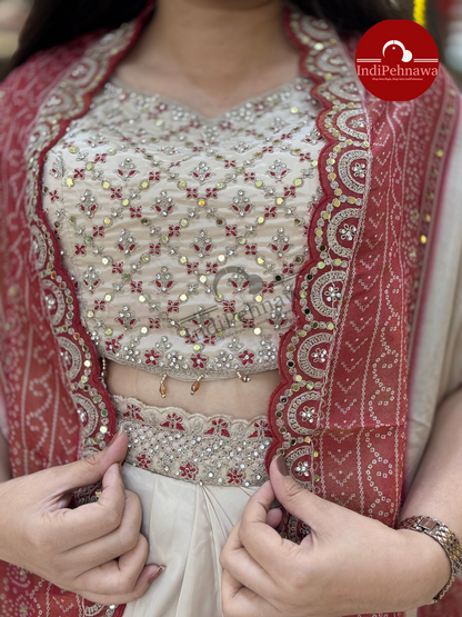 STUNNING 3 PEACE PARTY WEAR DHOTI STYLE DRESS