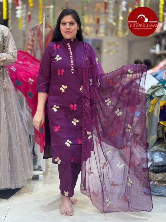 Embroided Titli Suit