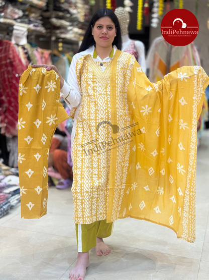 Elegant Bhatik Print Cotton Suit – Traditional Yet Trendy
